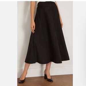 ★Org.$860 NWT ROHE A-Line Suede Skirt in Black Size 36★